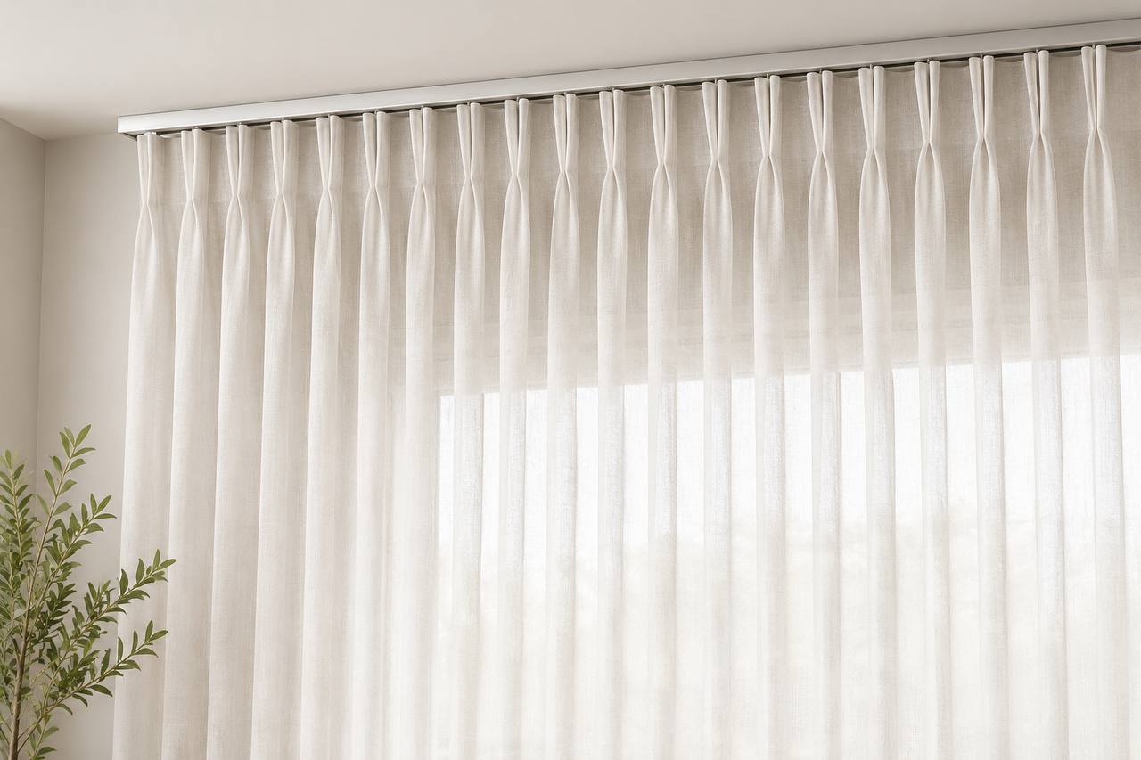 Double Pinch Pleat Sheer Curtains